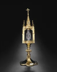 Reliquiar mit Zahn von Johannes dem Täufer, Metallarbeit: 1375-1400