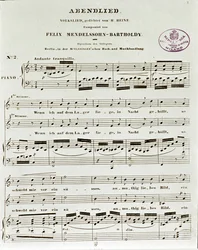 Partiturseite von Abendlied von Felix Mendelssohn