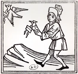 Versenden eines Briefes per Brieftaubenpost, 1488