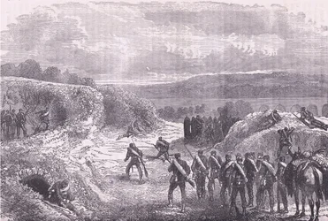 Ausfall aus Paris, Cassells Geschichte des Krieges zwischen Frankreich und Deutschland, veröffentlicht von Cassell and Company Limited, ca. 1890 (Lithografie)