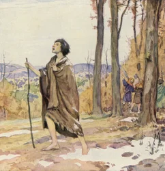 St. Franziskus auf dem Weg nach Gubbio
