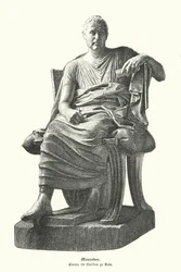 Statue des griechischen Dramatikers Menander