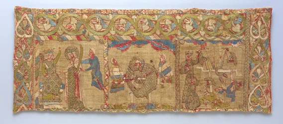 Stola mit dem Martyrium der hl. Katharina, Rheinland, ca. 1200