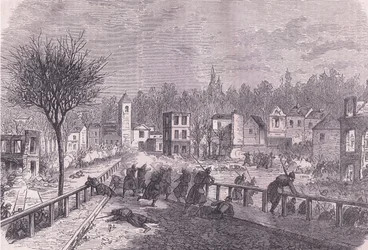 Einnahme von Brie-sur-Marne, 30. November, Cassells Geschichte des Krieges zwischen Frankreich und Deutschland, veröffentlicht von Cassell and Company Limited, ca. 1890