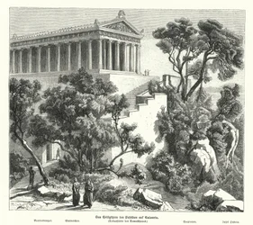 Tempel des Poseidon, Kalaureia, Griechenland, wo Demosthenes 322 v. Chr. Zuflucht suchte, bevor er Gift nahm