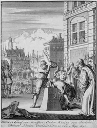 Die Hinrichtung des Earl of Strafford (1593-1641) auf Tower Hill, 12. Mai 1641