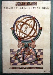 Die äquatoriale Armillarsphäre in „Astronomiae instituatae machanicia“ von Tycho Brahe, Wandsbeck