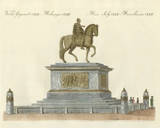 Die Statue von Joseph II vor dem Kaiserlichen Schloss in Wien