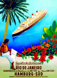 Nach Rio de Janeiro, Plakat für die Hamburg Süd Linie