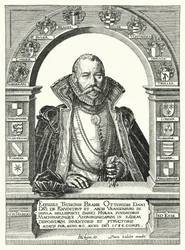 Tycho Brahe, dänischer Astronom (Gravur)