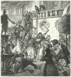 Aufstand der Bauern in der Französischen Revolution (Gravur)