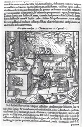 Verwendung von Schwefel, aus De Re Metallica von Georg Bauer (1494-1566), bekannt als Agricola
