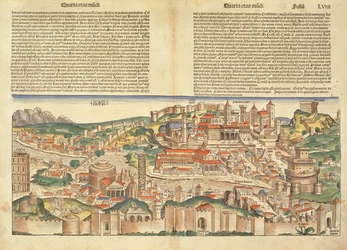 Ansicht der Stadt Rom, aus der Nürnberger Chronik von Hartmann Schedel, 1493
