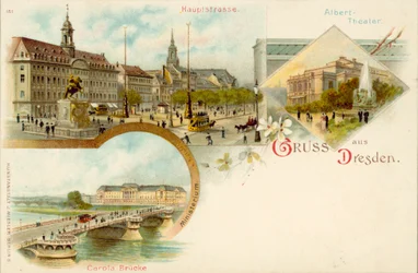 Ansichten von Dresden, Deutschland (Chromolithographie)