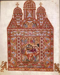 Geburt Christi (Miniatur aus dem Codex Egberti)