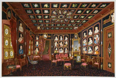 Konversationssalon in der Villa Lazarovich, Triest, Residenz von Maximilian von Habsburg (1832-1867)