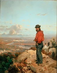 Italienische Einheit: Porträt von Giuseppe Garibaldi (1807-1882) vor Capua im Jahr 1860