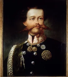 Porträt von Viktor Emanuel II. (Vittorio Emanuele) (1820-1878) von Gerolamo (Girolamo) Induno. Museo del Risorgimento. Mailand.