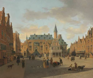 Der Grote Markt und das Rathaus, Haarlem, vom Osten gesehen