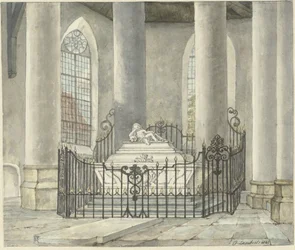 Grabmonument von Catharina Alida van der Dussen in einer Kirche in Culemborg