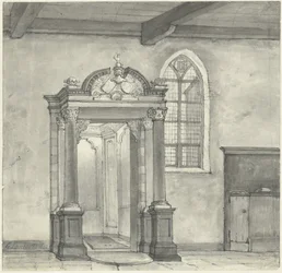 Zugang zur Kapelle mit der Gruft der Herren von Zandvoort, in der Kirche zu Zandvoort