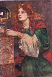 Britomart erblickt den Spiegel, Geschichten aus der Faerie Queen, veröffentlicht von George Harrap and Company