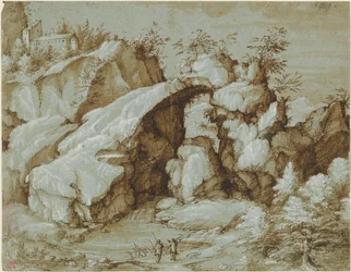Felslandschaft mit einem natürlichen Bogen