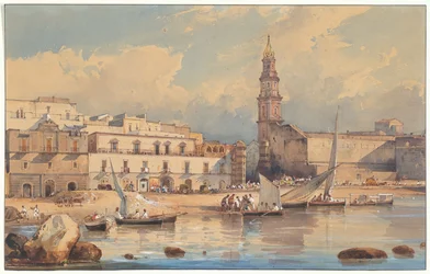 Blick auf Marinella, Strada di Portici, bei Neapel