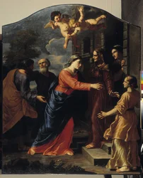 Die Heimsuchung. Die Jungfrau Maria besucht Elisabeth