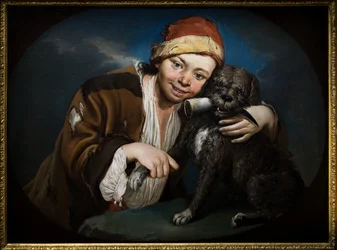 Junge mit einem Hund