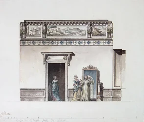 Der Pawlowsk-Palast. Entwurf für das Ankleidezimmer, Ende der 1790er Jahre