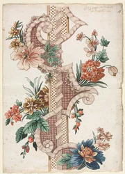 Vertikales dekoratives Blumenband
