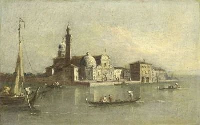 Ansicht der Isola di San Michele in Venedig