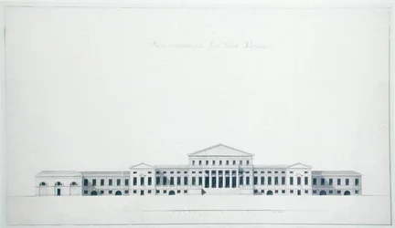 Plan für die Residenz von Prinz Jussupow am Fluss Fontanka, St. Petersburg (vom Gartenseite gesehen)