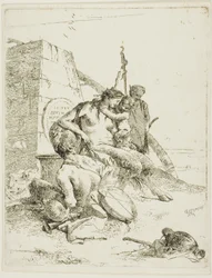 Satyrfamilie mit dem Obelisken, aus Scherzi