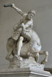 Herkules im Kampf gegen den Zentaur Nessus