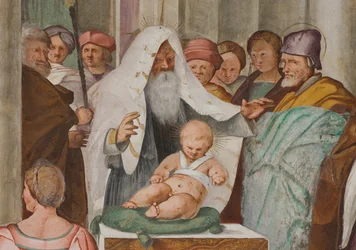 Zentrales Schiff, fünftes nördliches Joch, Darstellung im Tempel, Gian Francesco Bembo