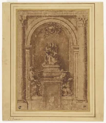 Entwurf für das Grabmal von Papst Alexander VII in Sankt Peter, Rom