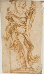 Studie nach Berninis Engelsstatue an der Ponte Sant