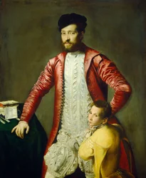 Alessandro Alberti mit einem Pagen