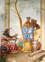(Detail) Fresko im Chinesischen Raum, in der Foresteria, 1757