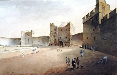 Blick auf Lancaster in Richtung Torhaus