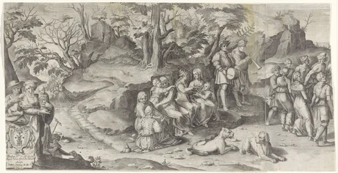 Hochzeit von Isaak und Rebekka (Blatt 1)