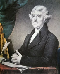 Thomas Jefferson (1743-1826) veröffentlicht von Nathaniel Currier (1813-88)
