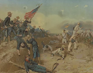 In den Schützengräben vor Santiago, Kuba, Spanisch-Amerikanischer Krieg