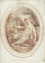 Bacchanal mit Nymphe und zwei Putti