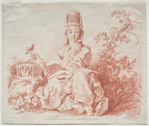Junges Mädchen mit einem Vogel