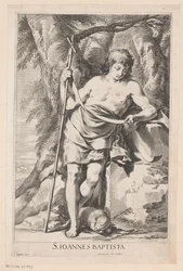 Johannes der Täufer mit Stab und Lamm