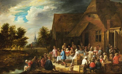 Rast hinter einem Gasthof