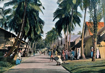 Straße in Port Blair, Andamanen und Nikobaren, Indischer Ozean